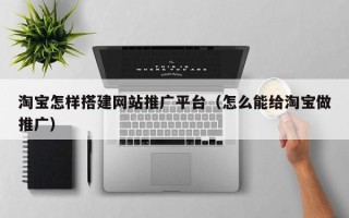 南县淘宝怎样搭建网站推广平台（怎么能给淘宝做推广）