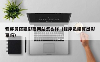 南县程序员搭建彩票网站怎么样（程序员能算出彩票吗）